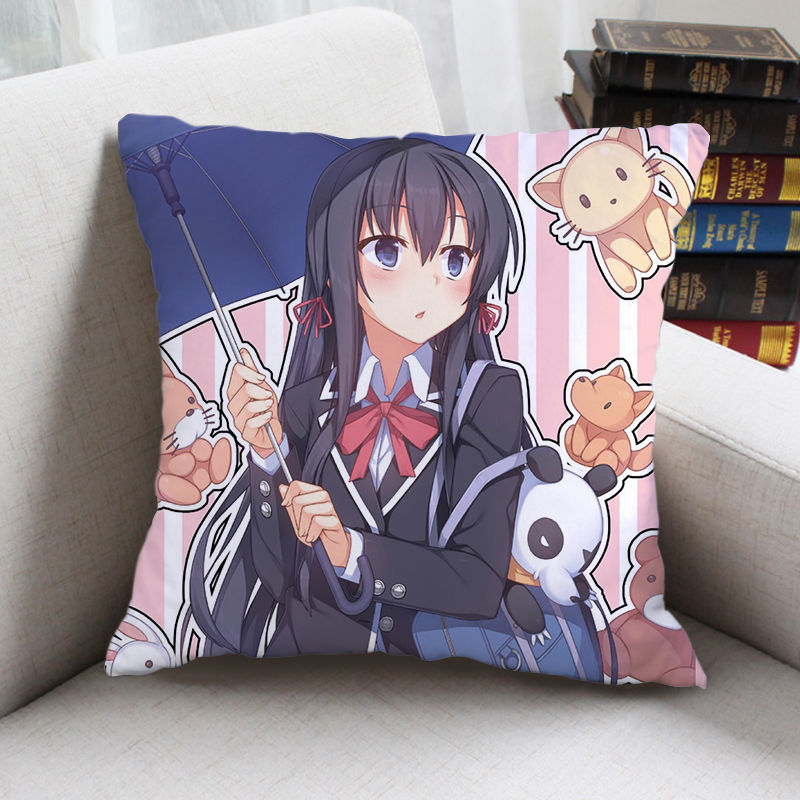 花仟陌雪之下雪乃抱枕二次元我的青春恋爱物语动漫抱枕靠垫周边枕头