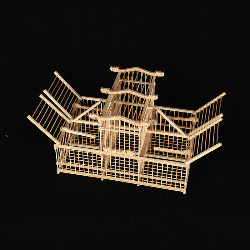 新款鸟用机关笼拍笼踏笼打笼翻滚笼竹制鸟笼抽屉自锁鸟笼特价宝宠派