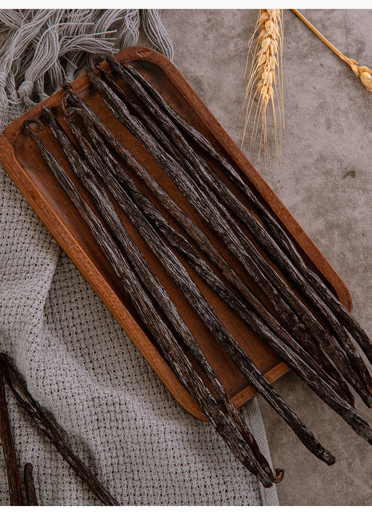 马达加斯加香草荚烘焙原料食用香草豆夹大溪地天然籽兰精膏夹a级1根