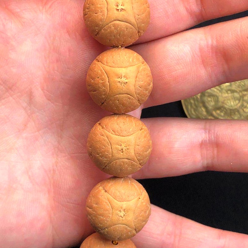 凯花尚尼泊尔龙眼菩提眼原籽佛珠手串凤眼菩提子 菩提手串 15mm【图片