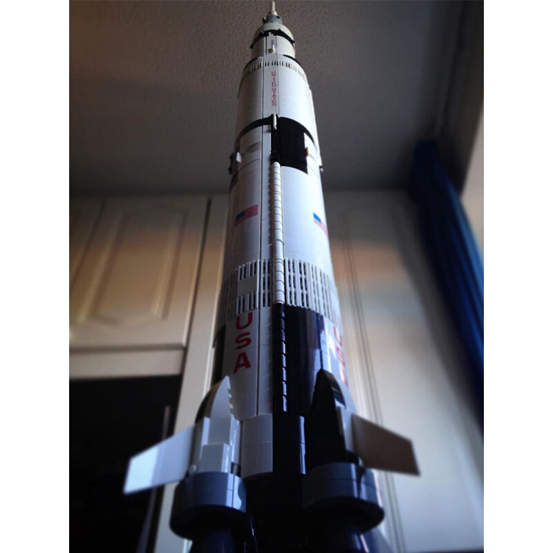 ‼积木土星五号积木92176阿波罗火箭高难度巨大型拼装玩具男孩系列