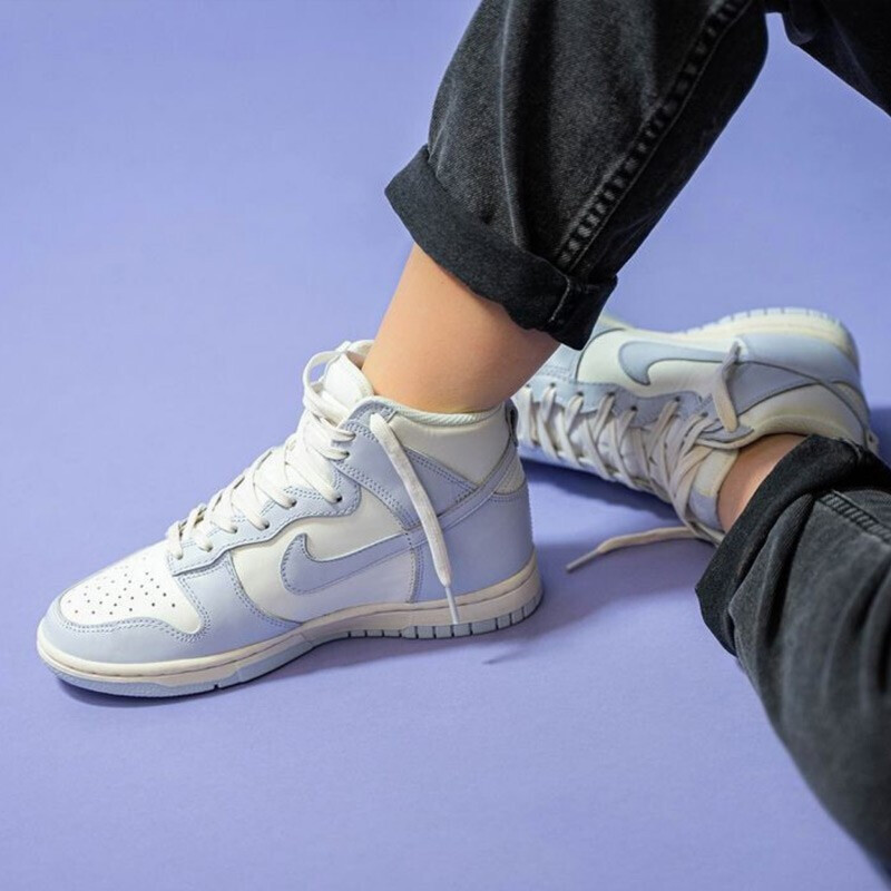 nike耐克运动鞋女鞋dunk high雾霾蓝 马卡龙清新蓝休闲鞋轻便耐磨板鞋