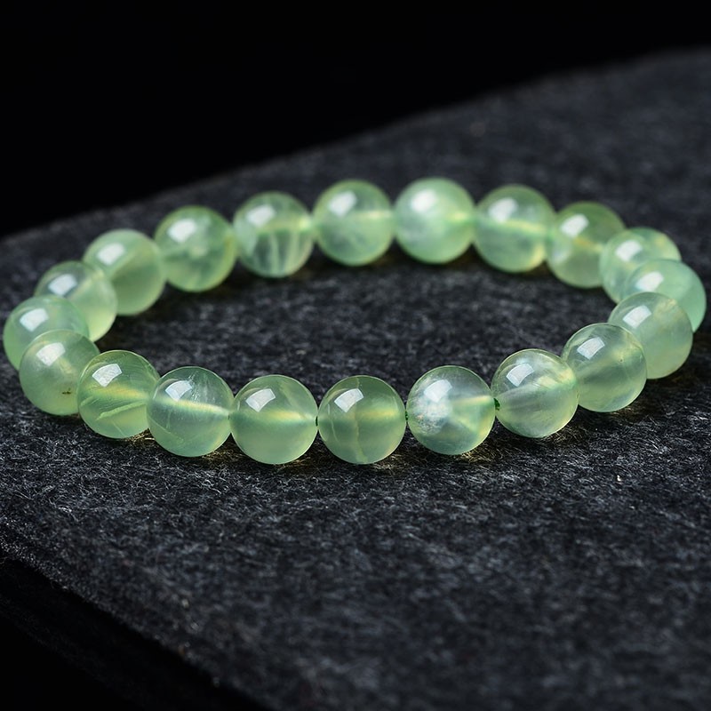 时乾天然葡萄石手链冰种水晶手串男女款清新绿9mm左右葡萄石