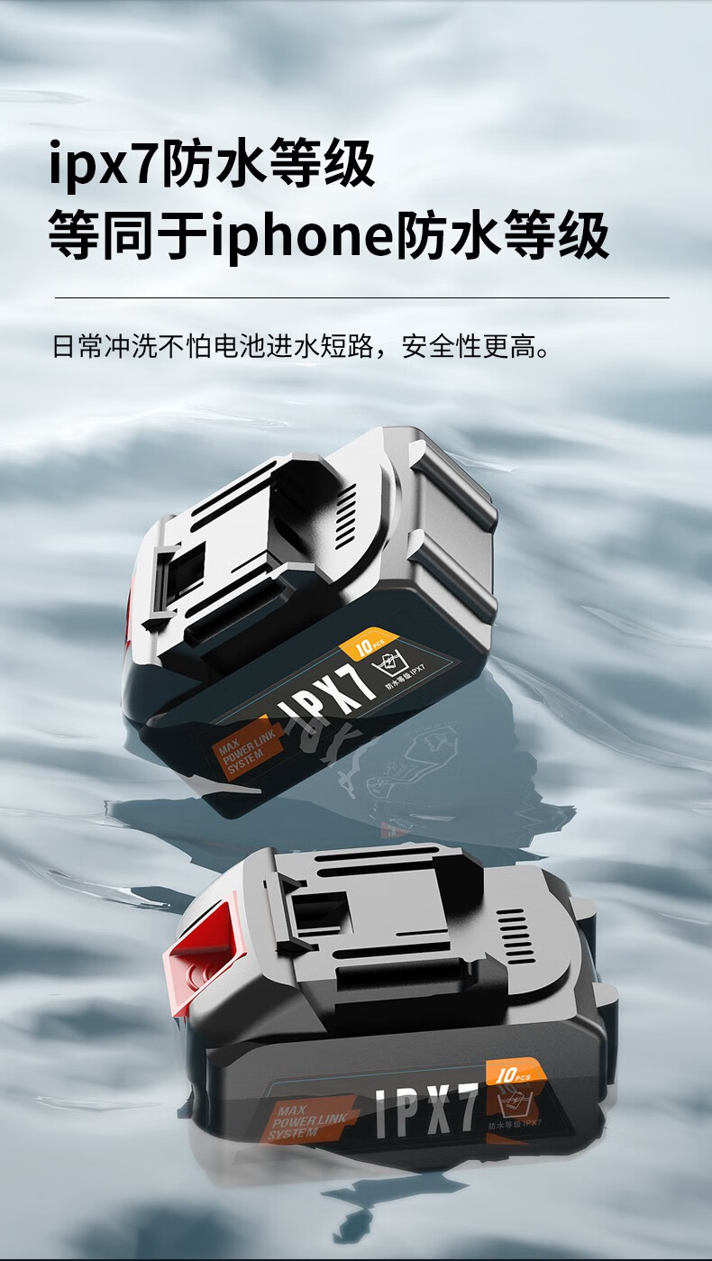 高压水枪洗车神器便携自吸式水枪纯铜 手提式大压力/一块锂电池【图片