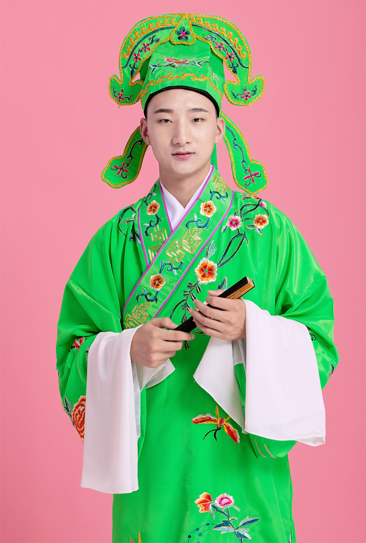 学生古装戏服男古装京剧小生戏剧服装越剧国风花旦戏曲帽古代演出服装