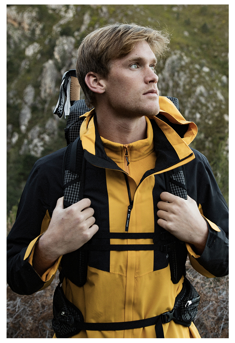 牧高笛(mobigarden) 户外休闲男款三合一抓绒内胆冲锋衣透气保暖男装