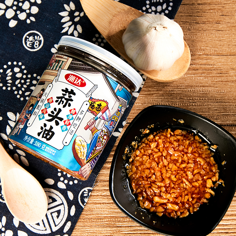 蒜头油 正宗炸蒜蓉酥潮汕特产潮达蒜头油180g/瓶炒菜调料汤粉拌酱 潮
