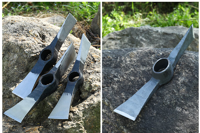 maria cher 十字镐工兵镐洋镐柴镐头农用扁尖双扁镐斧锻打锄头十字镐