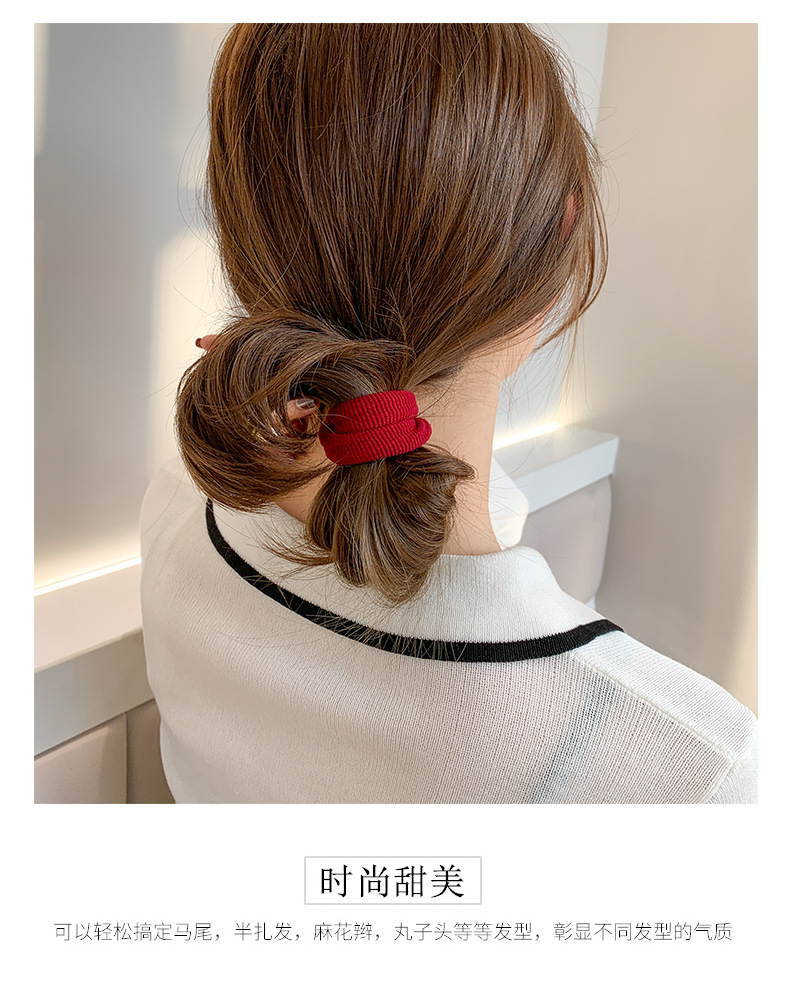 绑头发女发圈韩版网红马尾头绳粗扎头发橡皮筋高弹力耐用皮套大人 粗