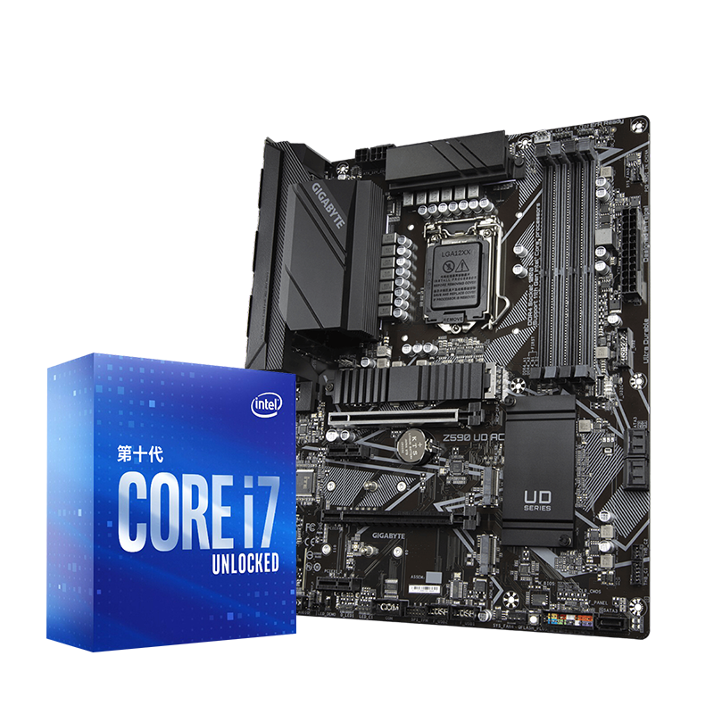 i7 cpu主板套裝 b460m aorus pro m板小雕pro i7 10700k(盒裝)