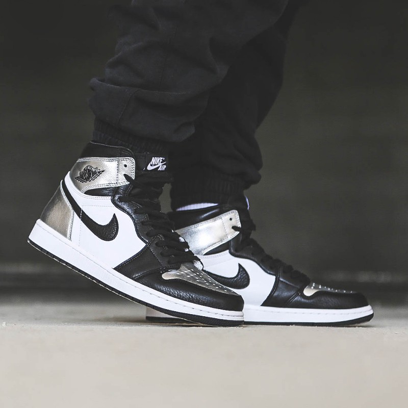 nike耐克 air jordan 1 aj1 high 高帮黑摩卡休闲舒适篮球鞋 555088