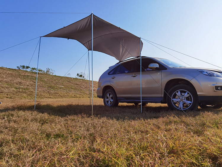 汽车suv车载天幕车边帐篷车顶户外遮阳野营防雨皮卡侧抽拉自驾游6 军