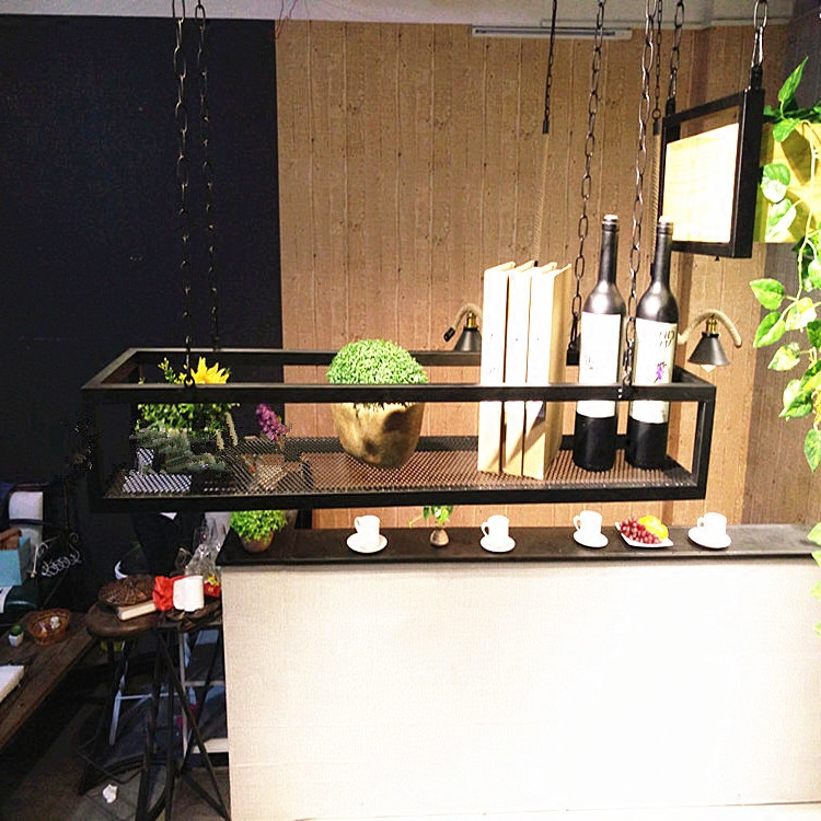 吧台吊架酒吧吊铁艺工业风悬挂花架多功能置物架倒挂酒杯架酒吧餐厅