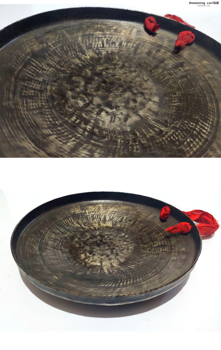 22公分低音中音高音手锣青铜小罗闷音手锣标准音勾锣子憨音锣中音手锣