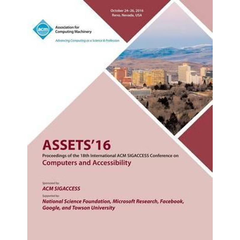 按需印刷ASSETS 16 18th ACM SIGACCESS Conference on Computers and Accessibility[9781450347099]