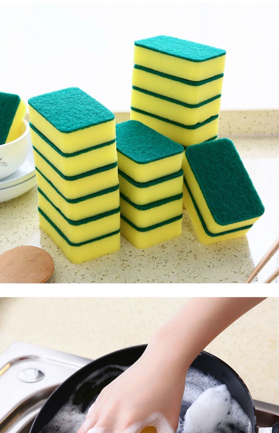 双面洗碗刷海绵擦百洁布清洁刷纳米魔力擦洗锅刷锅刷碗洗碗布00百洁布
