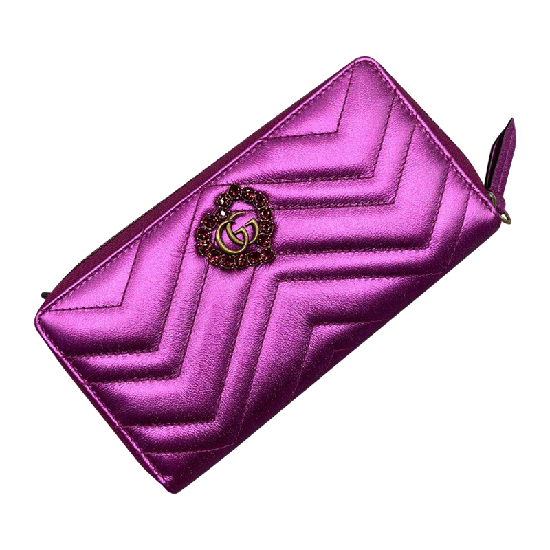 gucci/古驰情人节限量款皮革女士钱包at452667cao0g6892