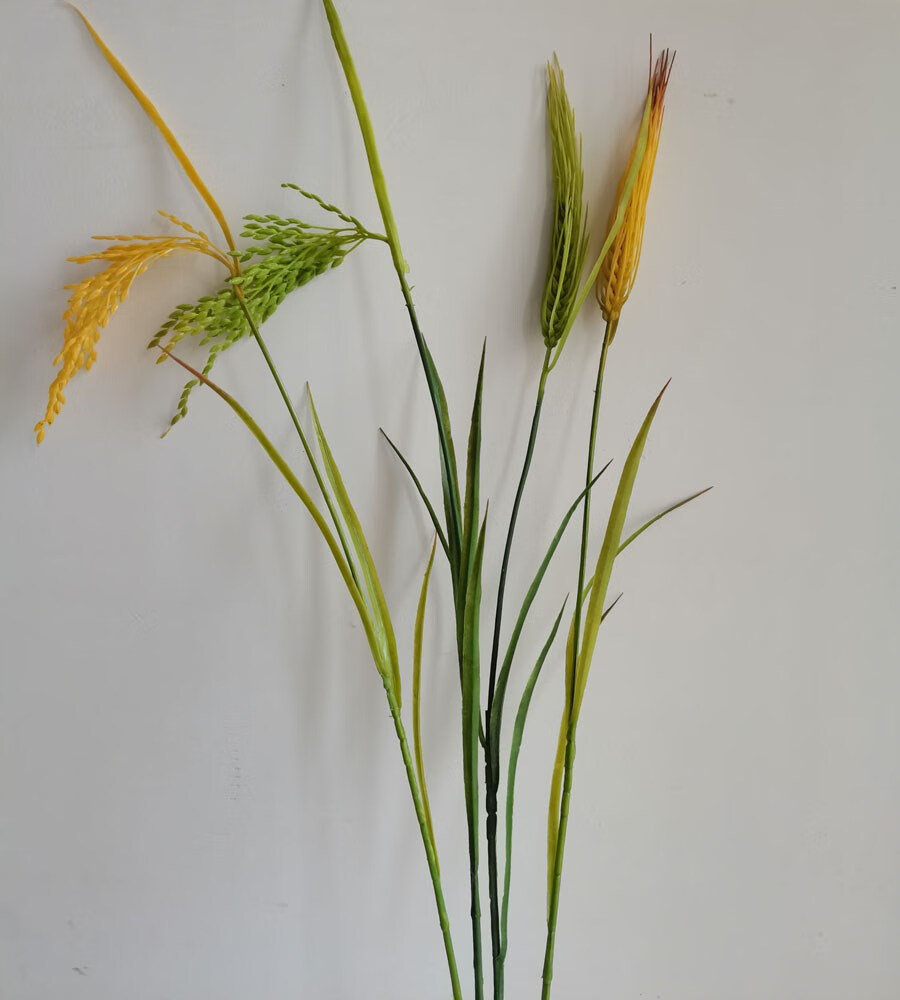 假花仿真绿色水稻麦穗小麦干花绢花农家乐舞蹈舞台装饰道具稻谷盆栽