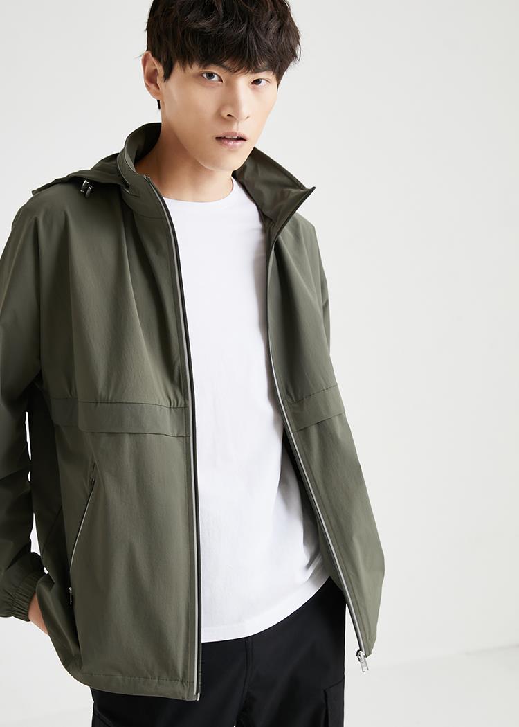 jackjones杰克琼斯秋运动休闲韩版轻薄连帽夹克短外套