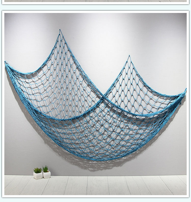 正常发货芊阙地中海粗线装饰渔网酒吧墙饰房间挂件鱼网幼儿园diy创意