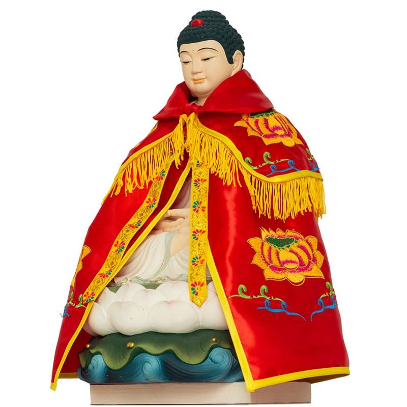 佛衣佛像小披风观音佛袍财神爷神袍神像衣如来衣服莲花刺绣 抖音快手