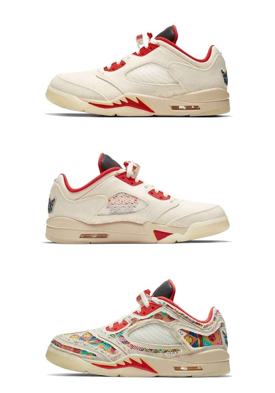 【官方旗舰】纯原中国年aj5低帮 撕撕乐火焰鸟中国玉黑金男女鞋休闲鞋