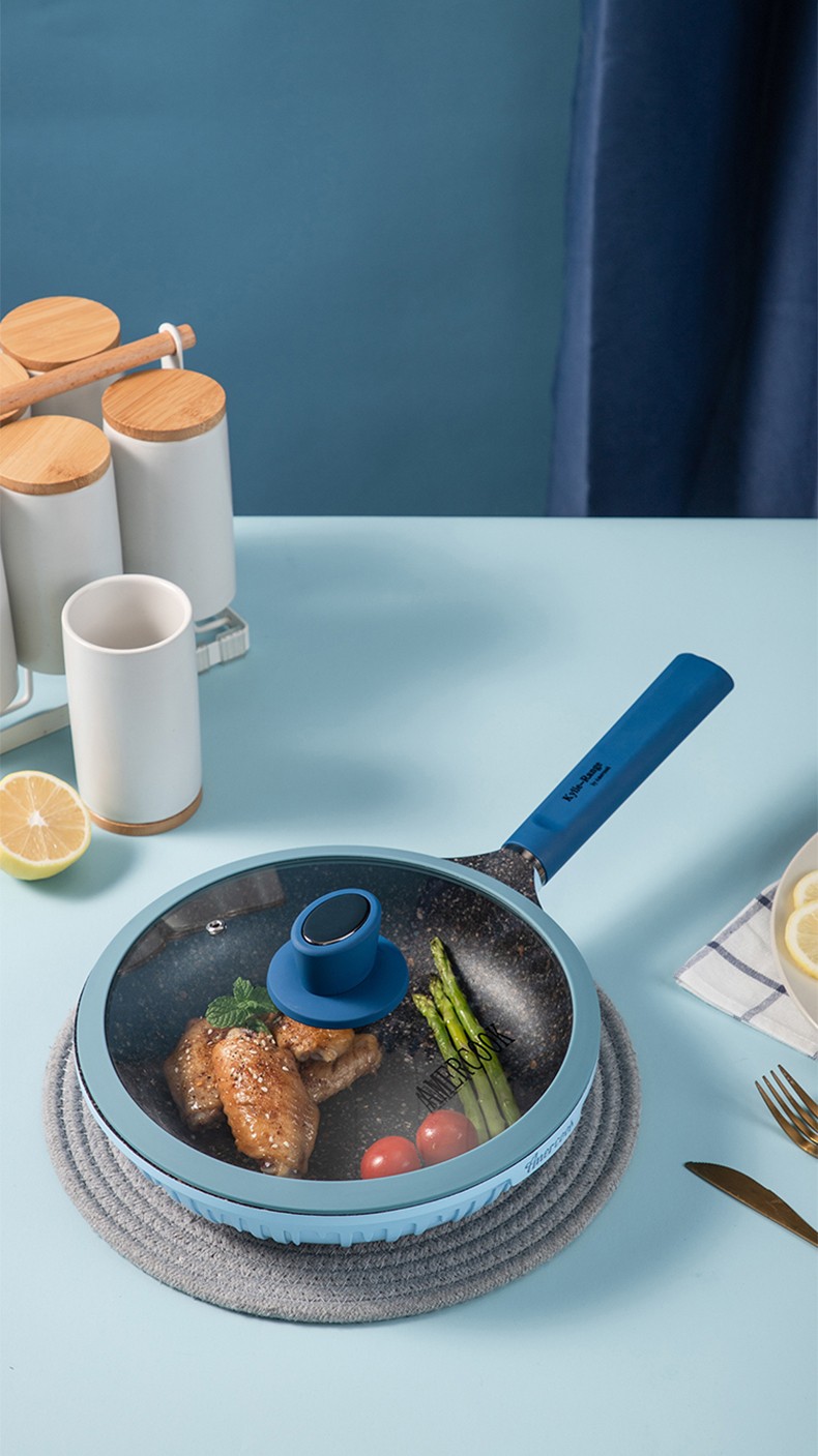 amercook阿米尔不粘炒锅煎锅汤锅套装凯莉王妃麦饭石眼泪花岗岩无油烟