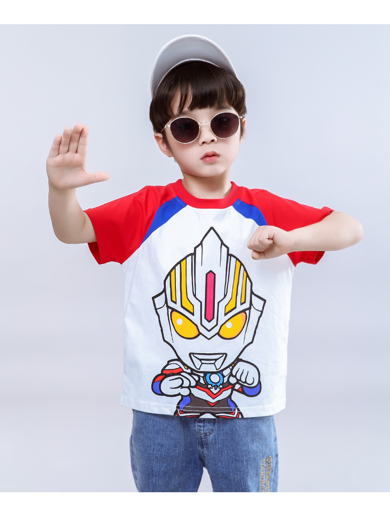 睡衣奥特曼头像款男童奥特曼衣服赛罗衣服迪迦衣服奥特曼童装纯棉