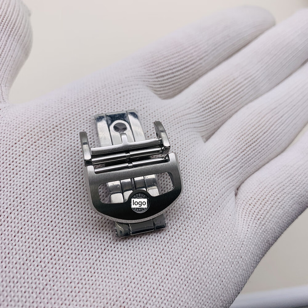 代用万国葡萄牙葡计葡七波涛菲诺表扣精钢扣折叠扣地球扣针扣 银色