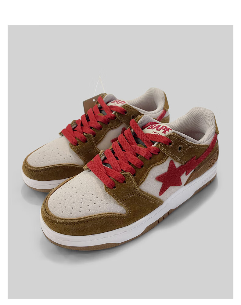 sb联名潮鞋女情侣撒舒高品质莆田鞋 bape_sk8红棕 35【图片 价格 品牌