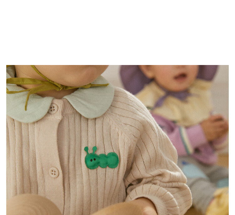 Papa Spring And Autumn Children's Sweater Knitted Cardigan for Boys And Girls, Striped Top Outerwear, Blue, 73cm 22