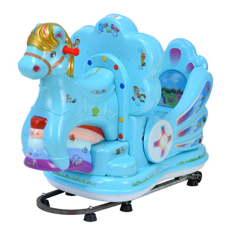 北巧2022新款儿童木马摇摇车电动投币摇摆机超市门口双人摇摇马商用 