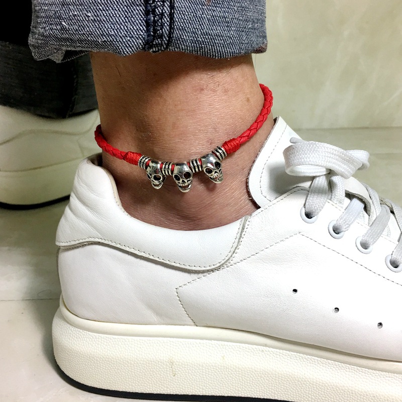 脚链男韩版潮时尚脚链男士本命年红绳简约脚环男女学生礼物520礼物