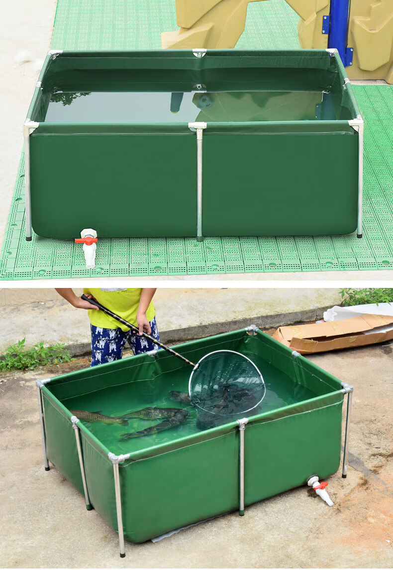 大型鱼缸家用帆布养鱼池箱阳台移动水族箱户外水产养殖折叠蓄水池