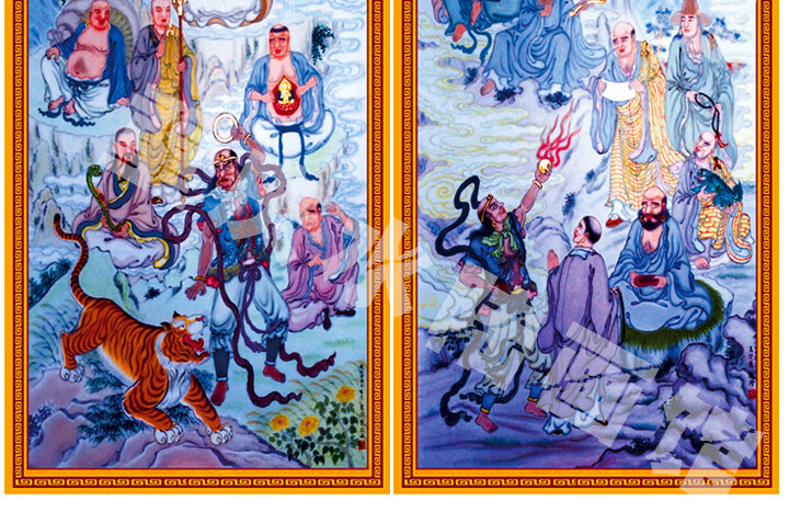 佛教画像道场挂画十殿阎王地藏王菩萨画像道教法事画像四版18075厘米