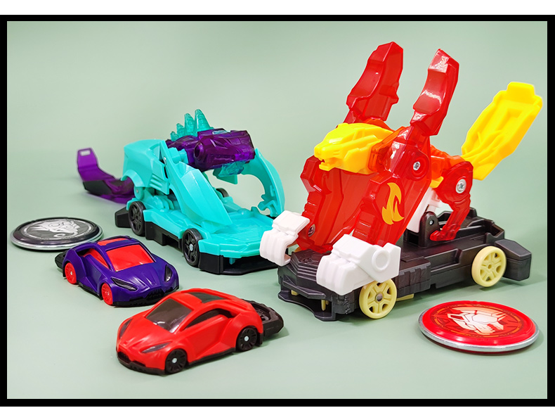 魔幻车神全套爆裂飞车兽神出击儿童变形玩具男孩暴力四代套装 恐龙