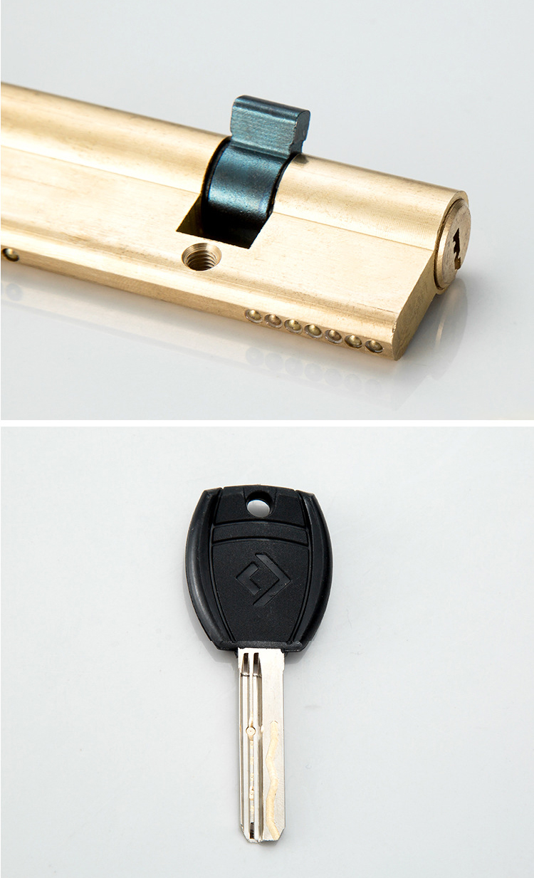 保德安宿舍入户工程大门盗门锁芯ab老式家用通用型换铜锁芯 32.5 62.