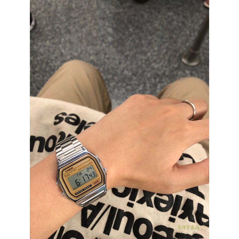 casio卡西欧 海外代购 a168wem-1 复古日本石英方形带闹钟时尚防水