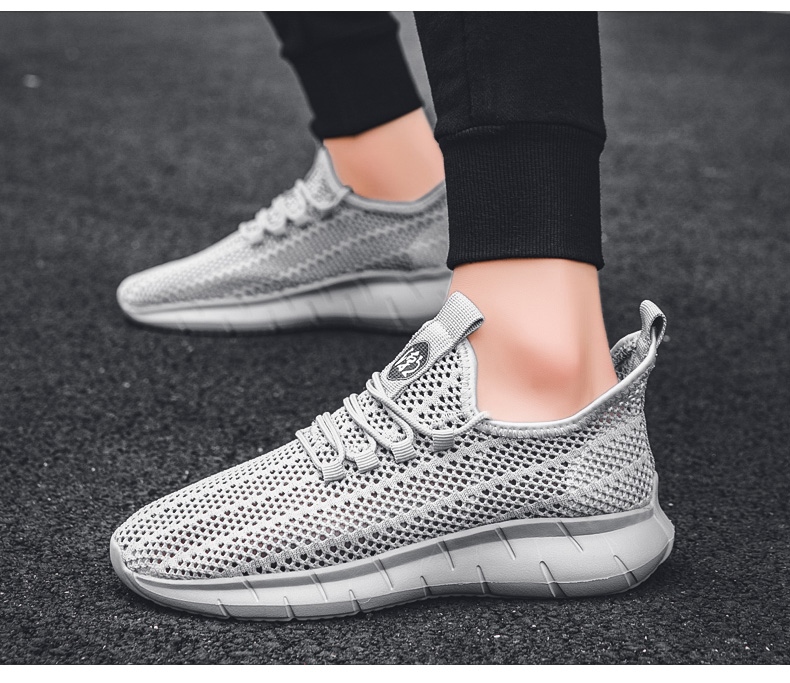 网面镂空休闲运动鞋久穿不累脚单网薄款全黑色大网眼男士轻便防臭网鞋