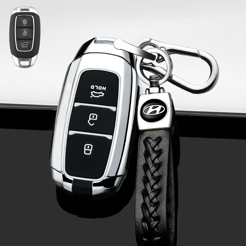 公鹤20/21新款适用于北京现代菲斯塔钥匙套2021款名图ix35创意全包壳