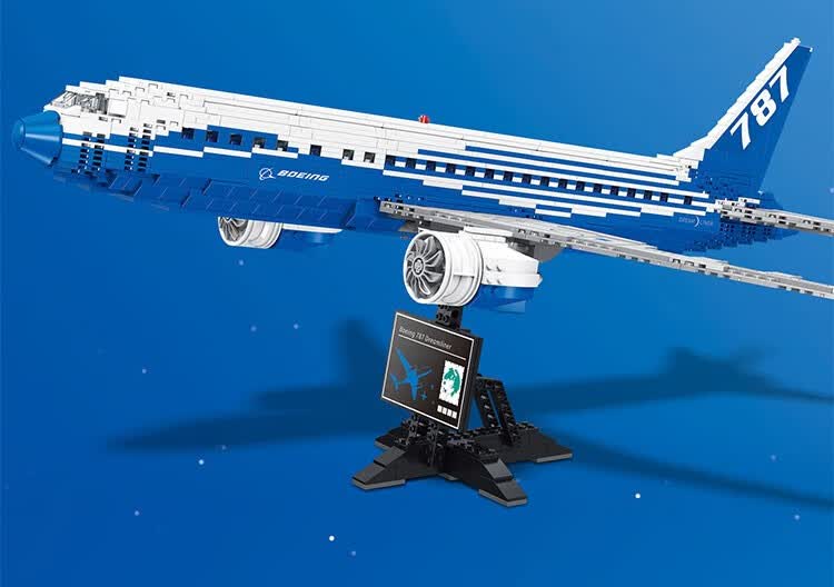 乐高lego新品拼插积木 中国男孩儿童玩具拼装大型客机波音747飞机812