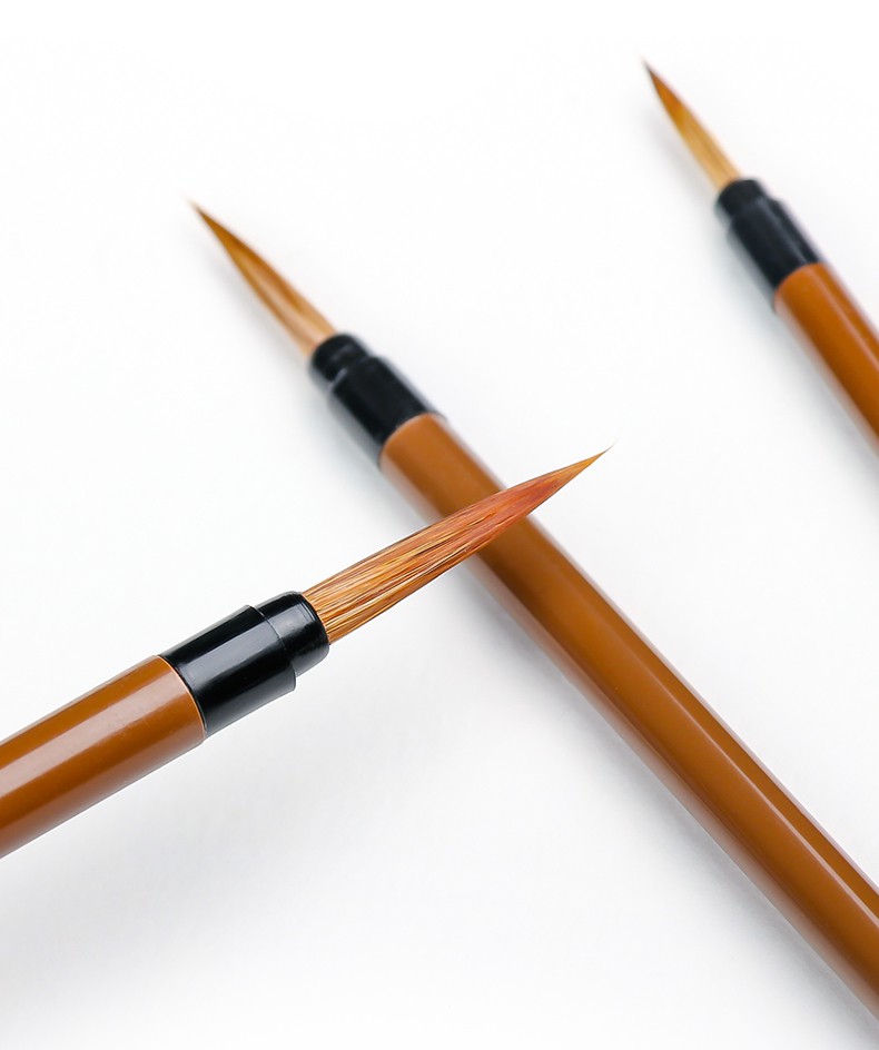 国画勾线笔花枝俏大中小尖特细勾线笔水画毛笔美术生专用狼毫学生工笔