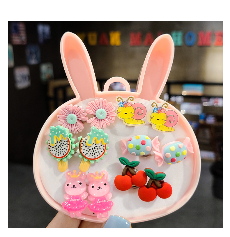 可爱耳夹儿童耳环无耳洞假耳坠卡通宝宝创意礼物玩具耳饰礼盒装凯蒂猫