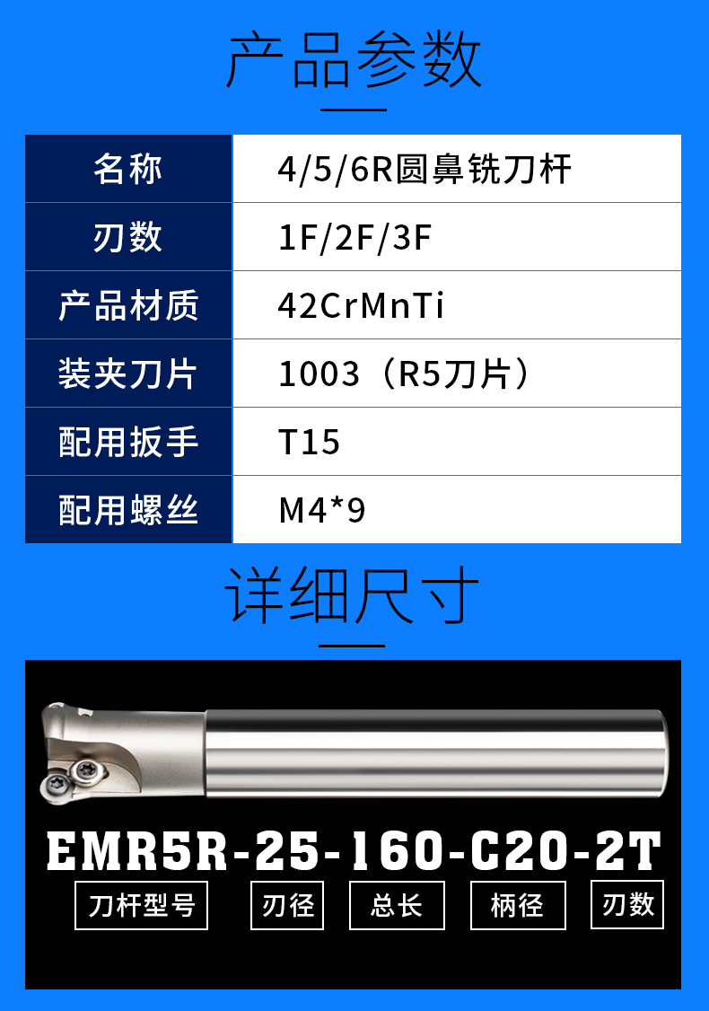 式r5圓鼻銑刀杆數控開粗平面r5端刀杆5r205r355r25銑刀杆6r40300c323t