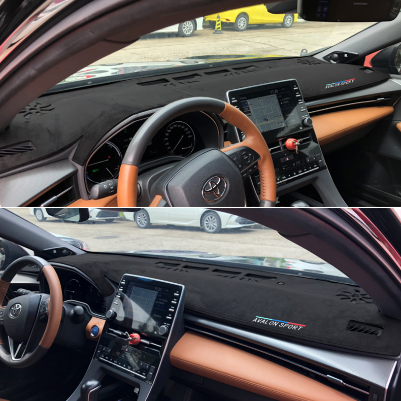 适用于丰田亚洲龙中控台改装防晒避光垫碳纤维麂皮绒拼色 亚洲龙麂皮