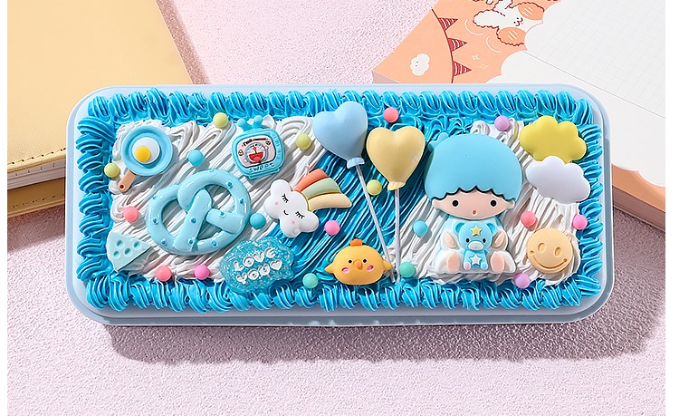 【抖音同款】官方品质奶油胶文具盒diy材料包儿童铅笔盒手工小配件全