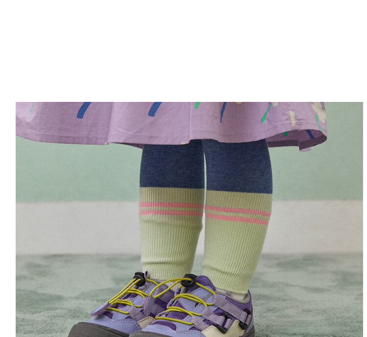 Papa Spring Children's Leggings Socks for Girls, High Elasticity Skin-Friendly Color-Block Versatile Stylish Trendy Outer Wear 22