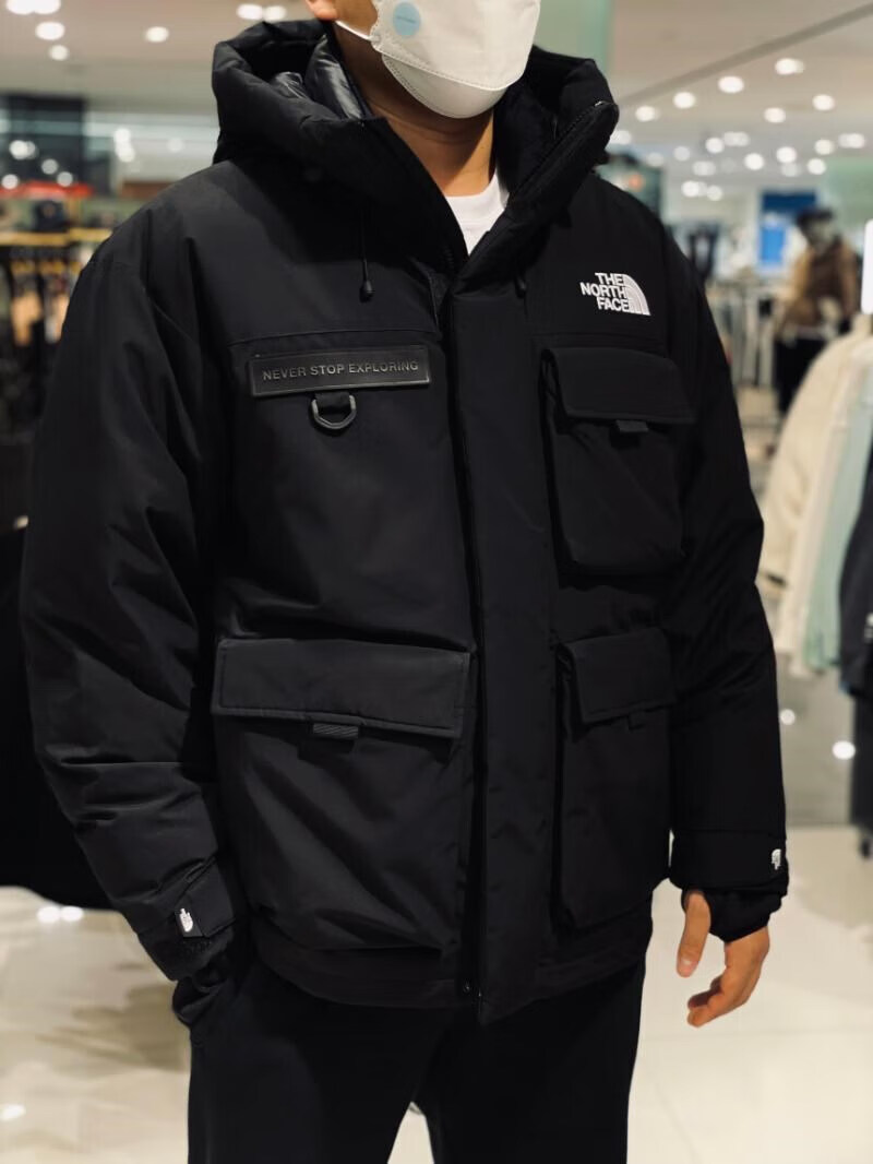 the north face北面男女情侣服工装风申敏儿同款加厚保暖外套 白色 xs