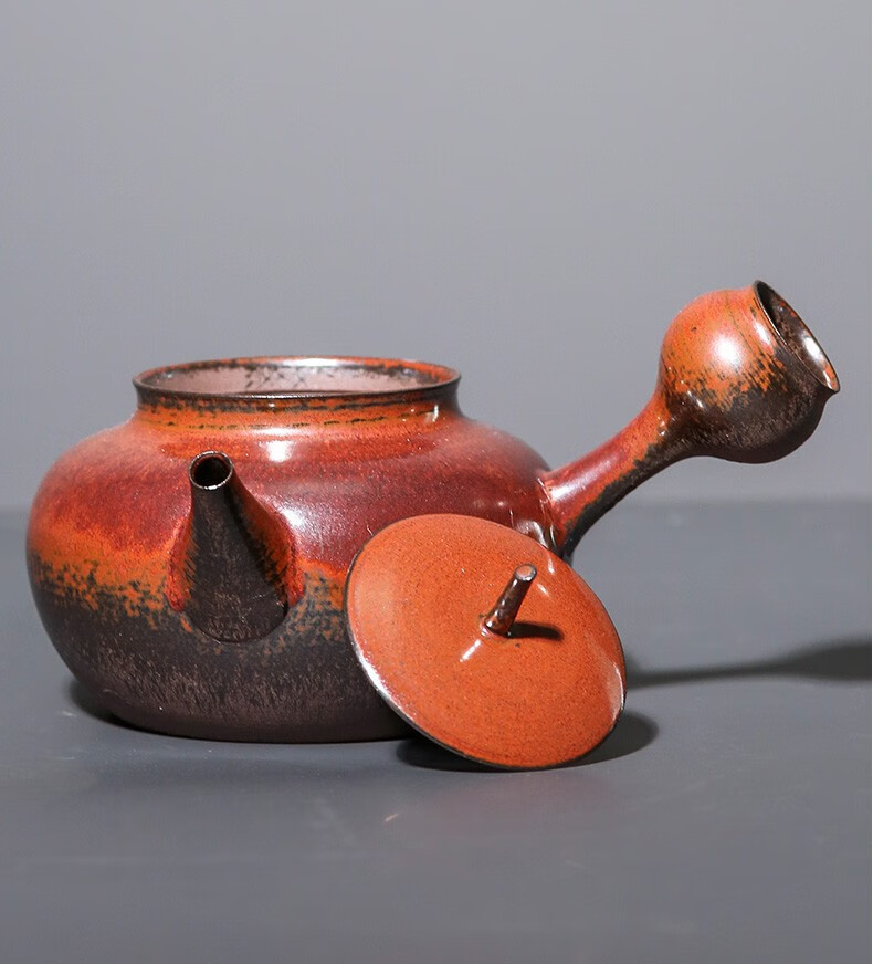 砂铫潮州柴烧手拉壶手工煮茶烧水壶电陶炉玉书煨手拉砂铫壶柴烧盘鼓