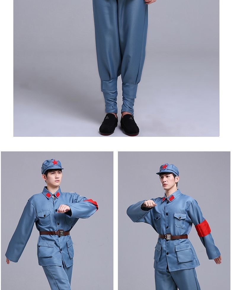 阁版红军成人演出服 戏服男八路军衣服装男女舞台话剧抗战新四军儿童